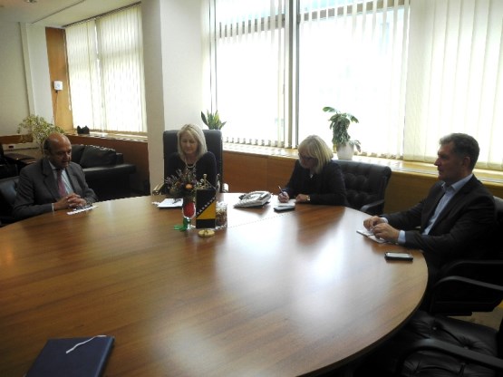 Speaker of the House of Representatives of the Parliamentary Assembly of BiH Borjana Krišto speaks with the Ambassador of the Kingdom of the Netherlands in BiH 